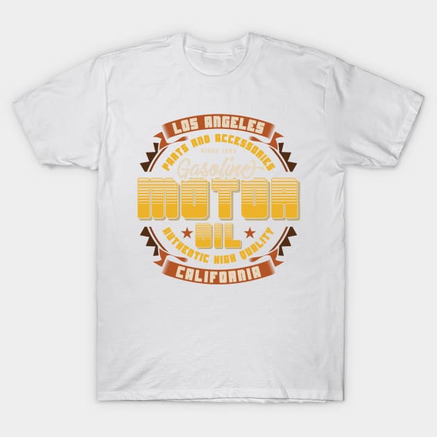 Los Angeles California Motor Oil T-Shirt by BrillianD